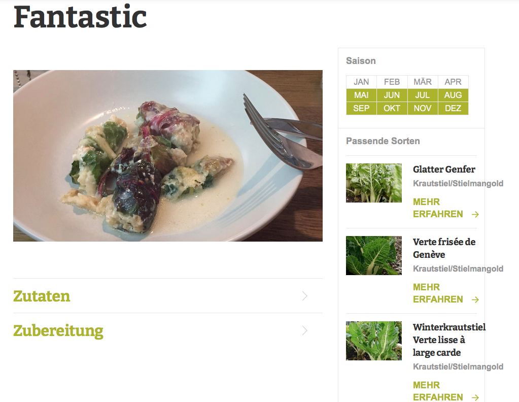 Cooking recipes using crop varieties and animal breeds