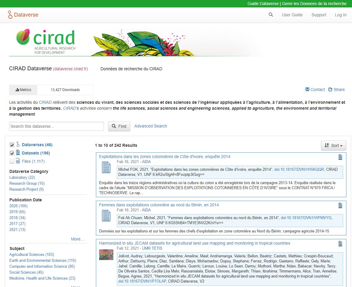 CIRAD Dataverse